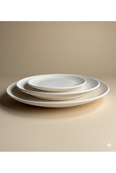 NurdanCeramic Mertaban Tabak Seramik bisküvi 18 Cm Bisküvi (HAM ÜRÜN)