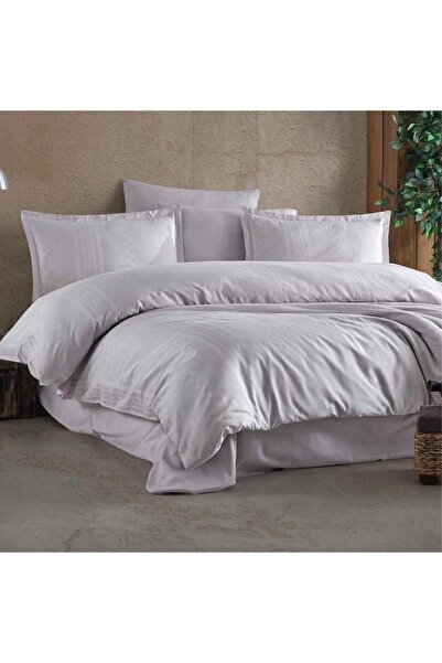 Clasy bumbac 100% Satin pentru două persoane lenjerie de pat Capital V2 Gri