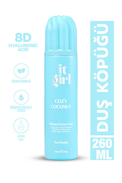 It Girl Cozy Coconut Köpük Duş Jeli 260 ML- Whipped Shower Foam - Kokonat Kokusu
