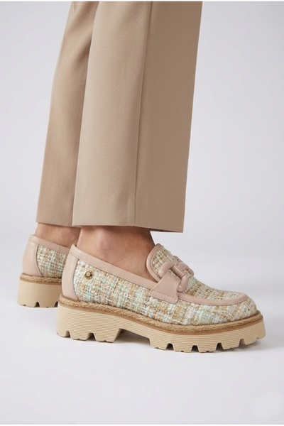 Mammamia Kadın Deri Casual Ayakkabı - Loafer - Pudra Pembe Renkli - D25YA-377...