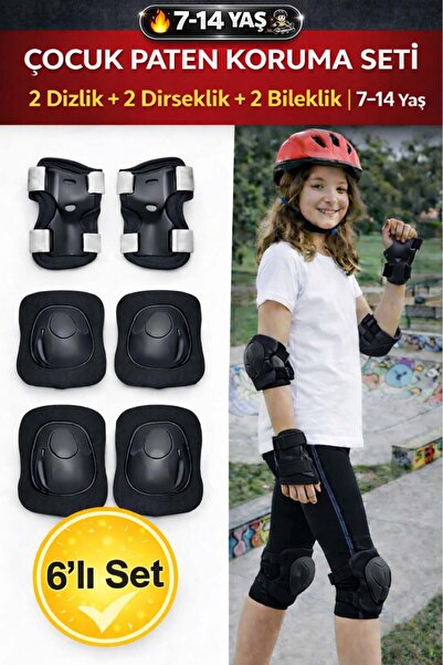 Liggo Paten Dizliği Çocuk Dizliği Scooter Bisiklet Dizliği Koruma Seti 6 Parça