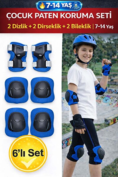 Liggo Paten Dizliği Çocuk Dizliği Scooter Bisiklet Dizliği Koruma Seti 6 Parça