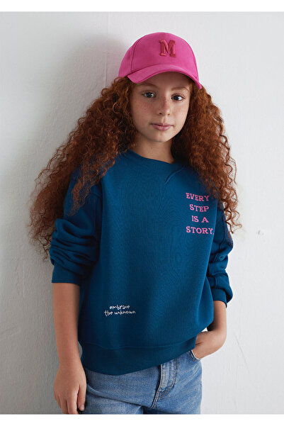 Mavi cu imprimeu Bleumarin Swea tricou 7S10156-89110