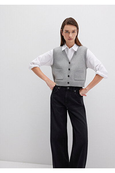 Mavi Gray Knitwear Vest Crop / Short Cut 1710783-83096