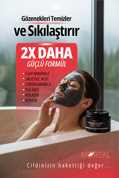 BİOREAL Collagen Kil Maskesi Leke, Sivilce Ve Siyah Nokta Giderici Yüz Maskesi 150gr