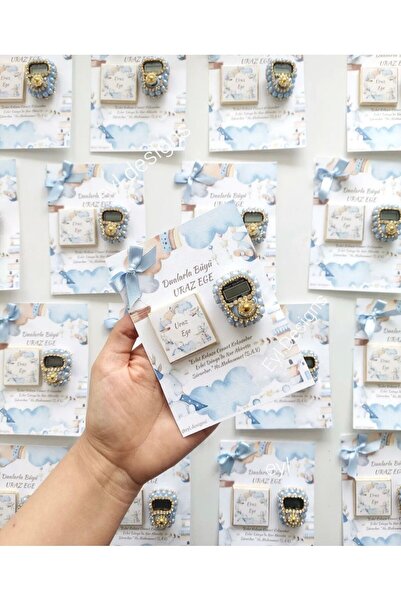 MAMORİ 25 Adet Çikolata ve Zikirmatik Doğum Hediyeliği Mevlüd Hediyeliği Doğu...