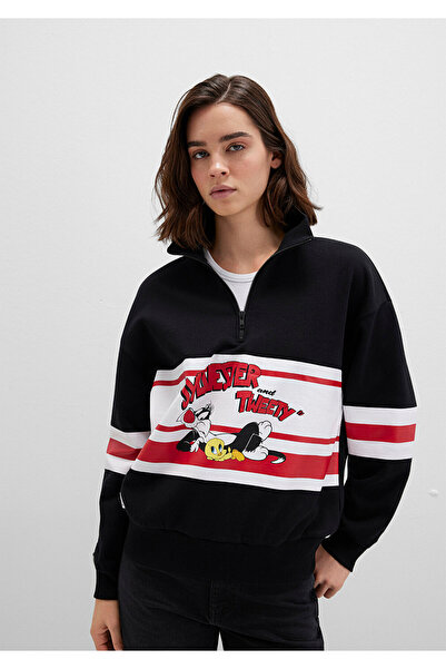 Mavi Tom and Jerry Printed Black Sweatshirt 1S10472-900