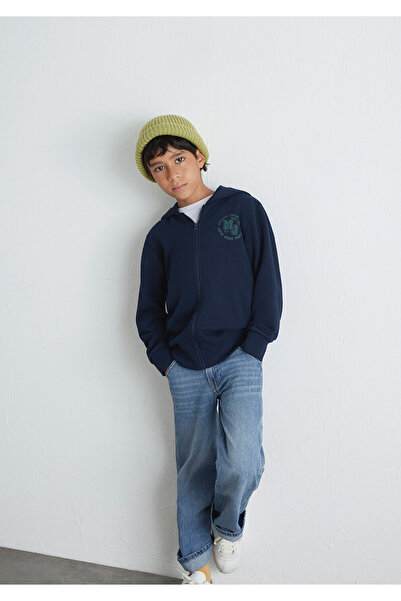 Mavi Mj Printed Navy Blue Sweatshirt 6S10127-82318