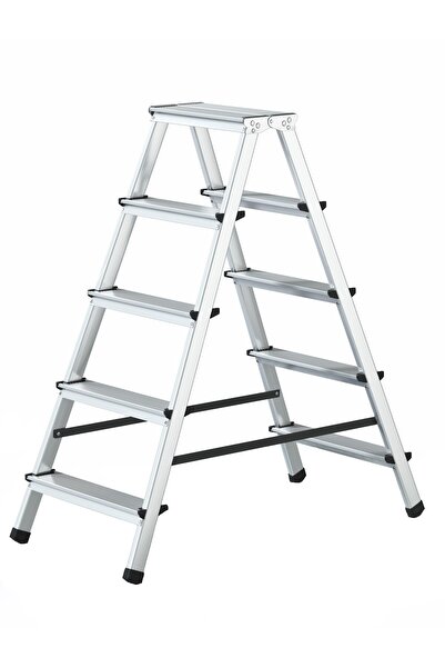 STRATEGIC Scara dubla din aluminiu 2x5 trepte, inaltime 1.03 m, fabricata in UE