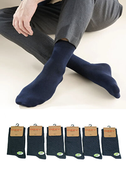 Ozzy Socks Set de 6 perechi de șosete pentru bărbați, culoare bleumarin, bamb...