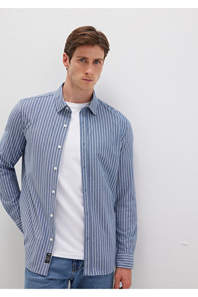 Mavi Cămașă cu dungi slim fit / Dar croială 0211404-91333