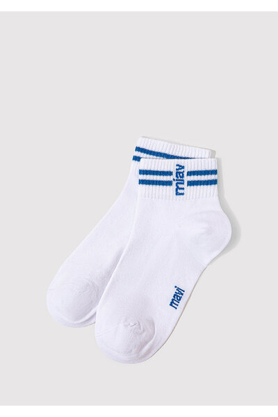 Mavi Miav bedruckte weiße Booties-Socken 1913289 -620