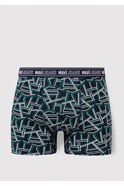 Mavi Baskılı Lacivert Boxer 0911065-83077