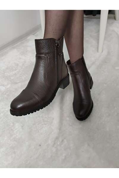 Voyager - 7550 | GERÇEK DERİ ÇİFT FERMUARLI KISA BOT (B3)