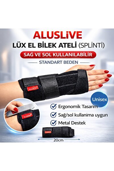 ALUSLİVE دعامة معصم فاخرة (سبيلينتي) يمكن استخدامها لليد اليمنى واليسرى، مقاس...