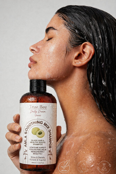 True Bee شامبو أملا لإعطاء اللمعان للمساعدة في النمو السريع للشعر البطيئ 400 مل