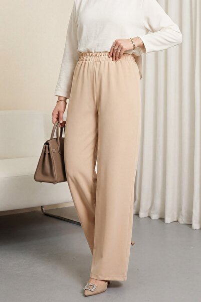 HİJABAYA Imported Fabric Wide-Leg Trousers