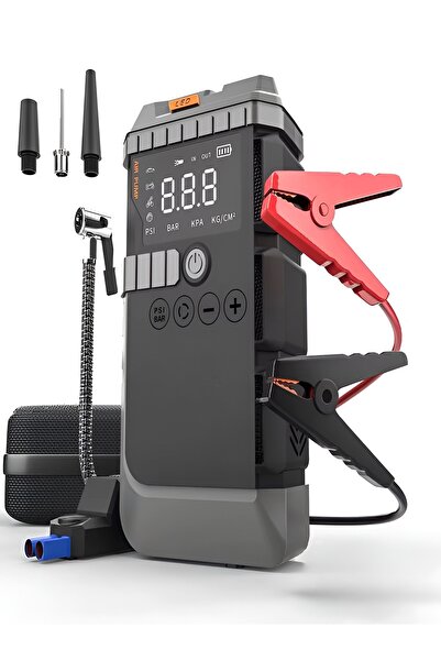 DEANB Çantalı 12000mAh 150PSI Akü Takviyeli Oto Bisiklet Motosiklet Hava Komp...