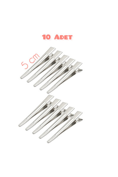 irtihal 10 Adet Saç Pensi- Kuaför Saç Pensi - Fön Pensi - alüminyum pens
