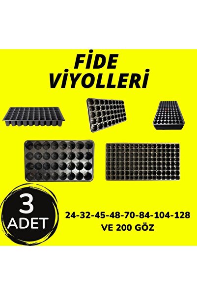 KARAOĞLU VAKUM AMBALAJ Fide Viyolü , Viyol , Fidelik Viyolleri 3 Adet (32-45-...