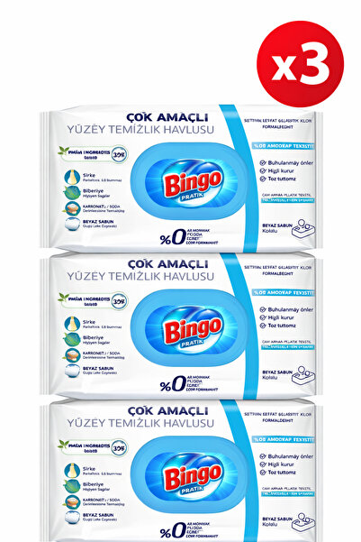 Bingo Servete Umede Bicarbonat - 3X 96buc