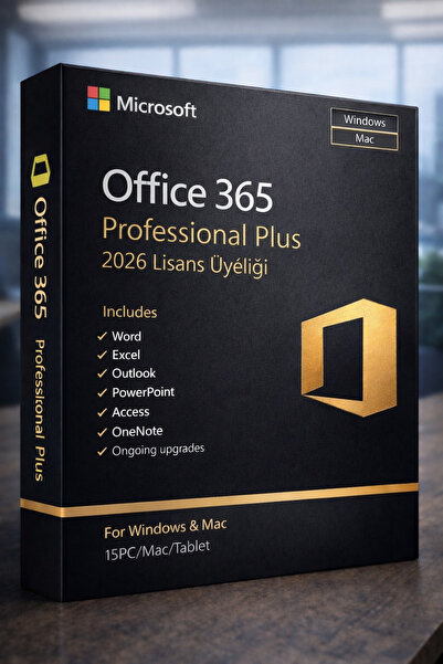 MICROSOFT Office 365 Pro Plus 2026 Dijital Lisans Ömür Boyu-Word, Excel,Oneno...
