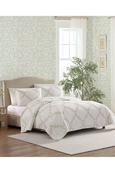 Bee Home فلورال بنك | غطاء سرير قطن 100% مزدوج 3 قطع