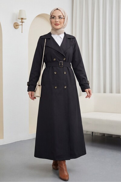 HİJABAYA Μακρύ παλτό με μανίκια και τσέπες στους ώμους