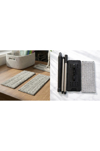 MEŞRA MAĞAZA Zambak Plastik Mop Yedek Set+2 Adet Yedek Bez