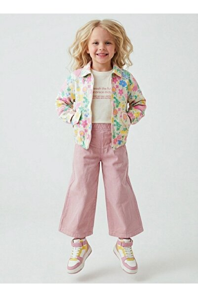 Store KIZ ÇİÇEKLİ CEKET , PANTOLON VE T-SHİRT ÜÇLÜ TAKIM