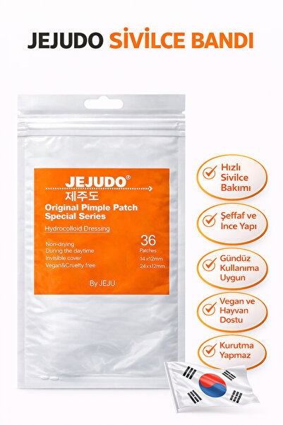 JEJUDO 36 adet şeffaf bant, Hidrokolloid bant, Akne Bandı, Akne yaması
