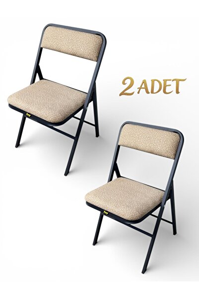 hey Katlanır Kamp Sandalyesi Piknik Sandalyesi Kahve Puffy Kumaş 2'li