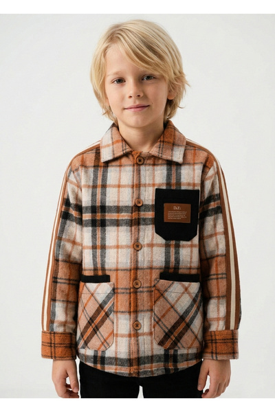 Doctor junior Jachetă portocalie de pluș pentru băiat