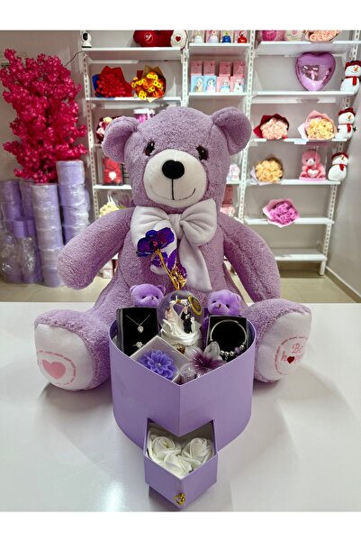 AYIEVRENİ Full Mor Aşk Evreni Ikili - Sevgiliye Romantik Hediye Kutusu | Kar ...