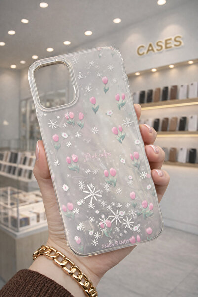 OVADA iPhone 11 Pro Max Uyumlu Kamera Koruma Çıkıntılı Işıltılı Baskılı Premu...