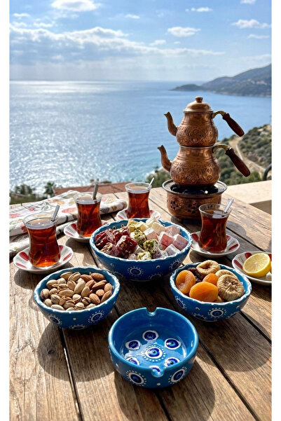 Store Nazar Bead Snack Bowl Handmade Set of 4 Presentation Set