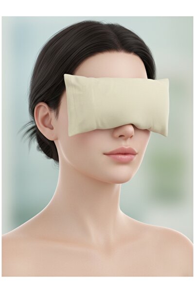 Lavande وسادة عين مملوءة باللافندر 100% نقية قطن قابل للغسل غطاء (بيج)