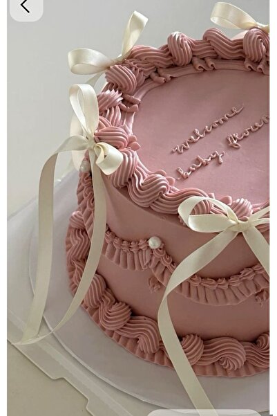 Esram Butik 10 Adet Ekru Hazır Fiyonk Pasta Duvar Balon Çeyiz Doğum Günü Süsleme