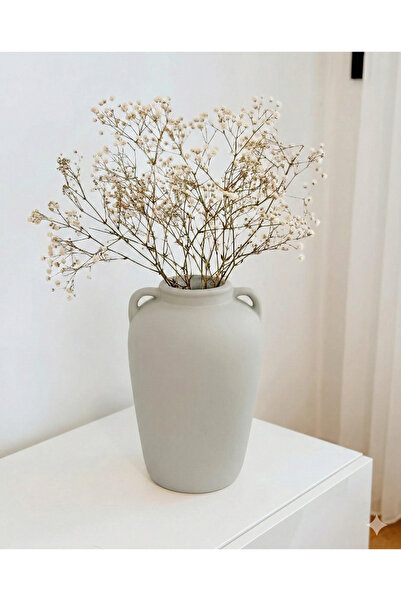 Hestia Home ΚΕΡΑΜΙΚΟ ΒΑΖΟ ΜΕ ΜΕΓΑΛΗ ΛΑΒΗ ΓΚΡΙ