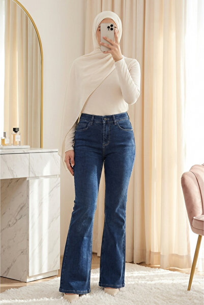 Modamorfo Sa džepovima Široke nogavice Sa likrom Farmerke sa patentnim zatvar...