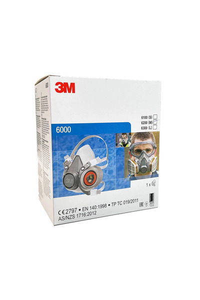 3M 6200 Yarım Yüz Gaz Maskesi ( M ) (beden (orta Boy)(filtresiz)
