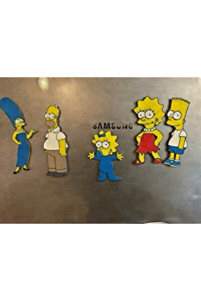 ADA 3D The Simpsons Çizgi Dizi Ailesi Homer Marge Karakterleri Dekoratif Buzd...