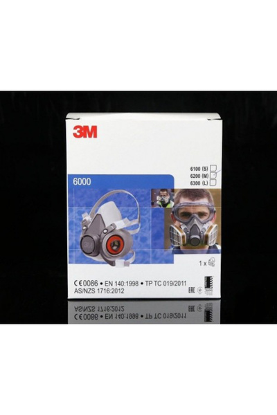 3M 6200 Gaz Maskesi + Abek1 Filtre Dahil Kombine Set