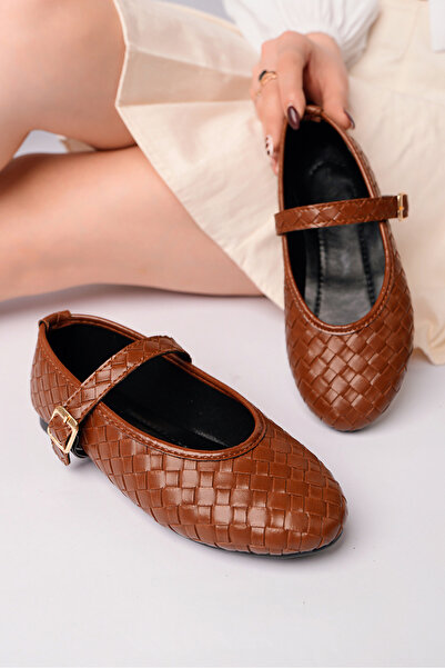 RoseVeno Жіночі балетки з візерунком таба, щодня, з пряжкою, регульовані, лег...