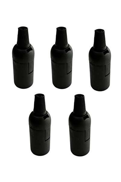 CONANA Italyan E14 Duy (MİNİ DUY) Bakalit Geçmeli Düz Duy Siyah (250V-2A) 5 Adet