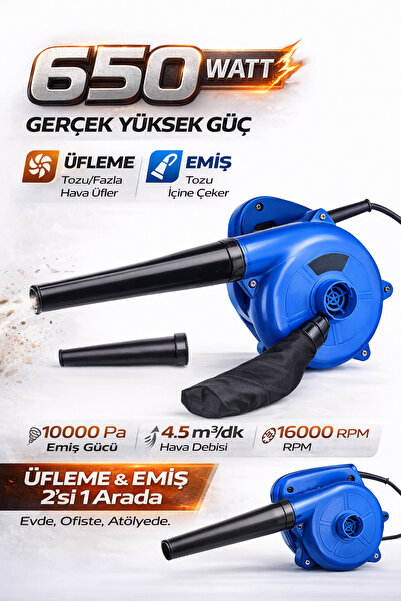 Havana 650w Pc Temizleme Hava Kompresörü Körüğü Üfleme Çekme Makinesi Bilgisa...