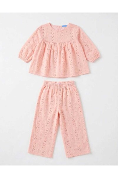 enzabutik Fistolu Içi Astarlı Kız Alt-Üst Set Oversize Beli Lastikli 2-7 Yaş