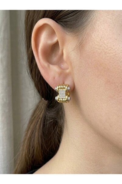 aurora dükkan أقراط مربعة من الفولاذ الماركاسيت