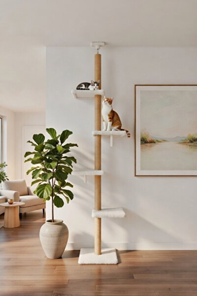 Turkuaz Tırmalama Tr2001 Tırmalama Tavan Boyu Kule Kedi Evi Tırmalama