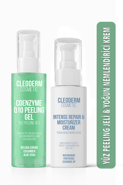 cleoderm Yoğun Nemlendirici Krem +Enzim Peeling 2'li set